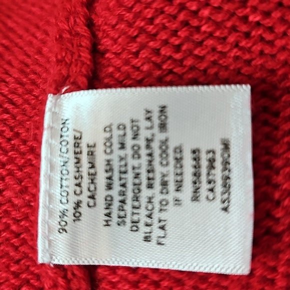 1901 NORDSTROM RED LONG SLEEVE OPEN FRONT KNIT CARDIGAN - Picture 12 of 13